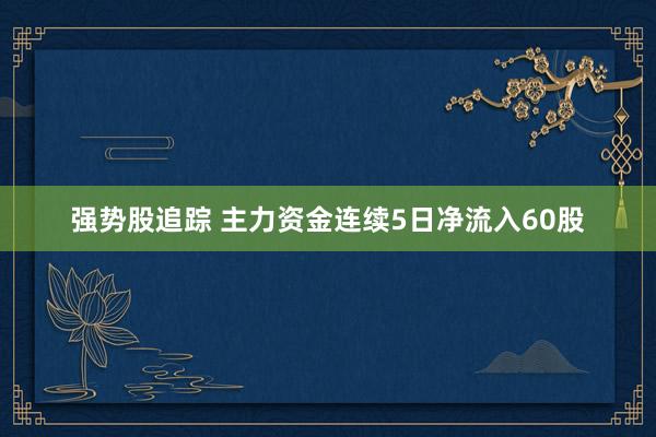 强势股追踪 主力资金连续5日净流入60股