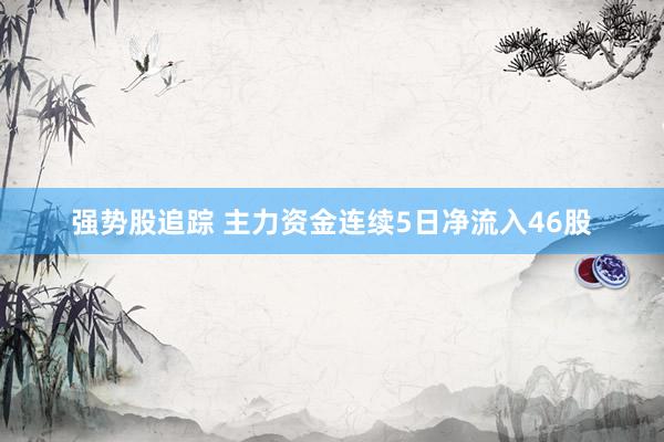 强势股追踪 主力资金连续5日净流入46股