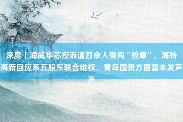 深度｜海威华芯控诉遭百余人强闯“抢章”，海特高新回应系五股东联合维权，青岛国资方面暂未发声