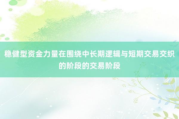 稳健型资金力量在围绕中长期逻辑与短期交易交织的阶段的交易阶段