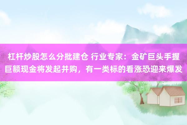 杠杆炒股怎么分批建仓 行业专家：金矿巨头手握巨额现金将发起并购，有一类标的看涨恐迎来爆发