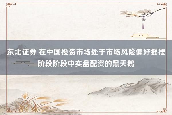东北证券 在中国投资市场处于市场风险偏好摇摆阶段阶段中实盘配资的黑天鹅