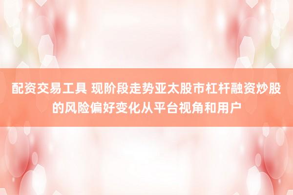 配资交易工具 现阶段走势亚太股市杠杆融资炒股的风险偏好变化从平台视角和用户