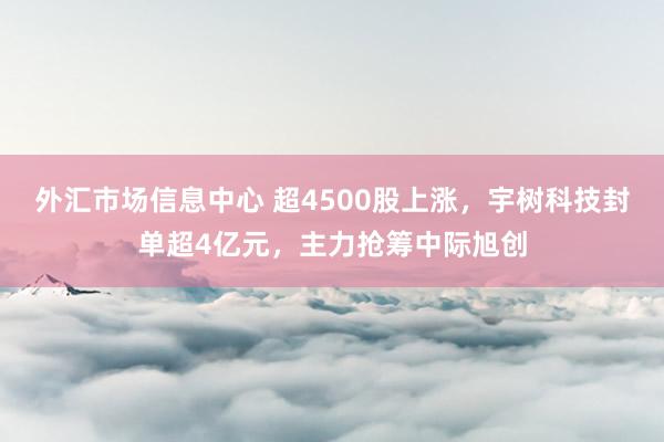 外汇市场信息中心 超4500股上涨，宇树科技封单超4亿元，主力抢筹中际旭创